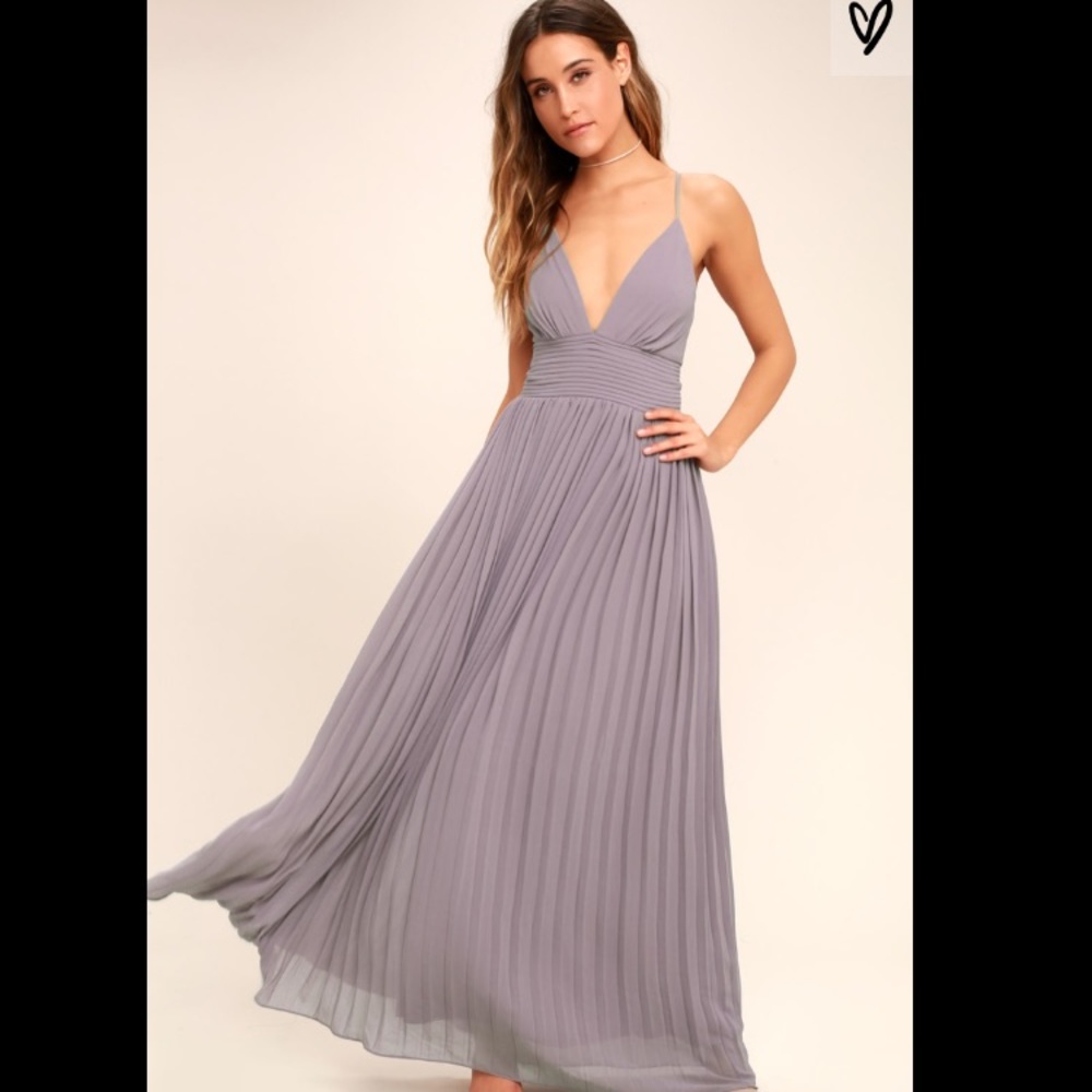Depths of My Love Dusty Purple Maxi Dress